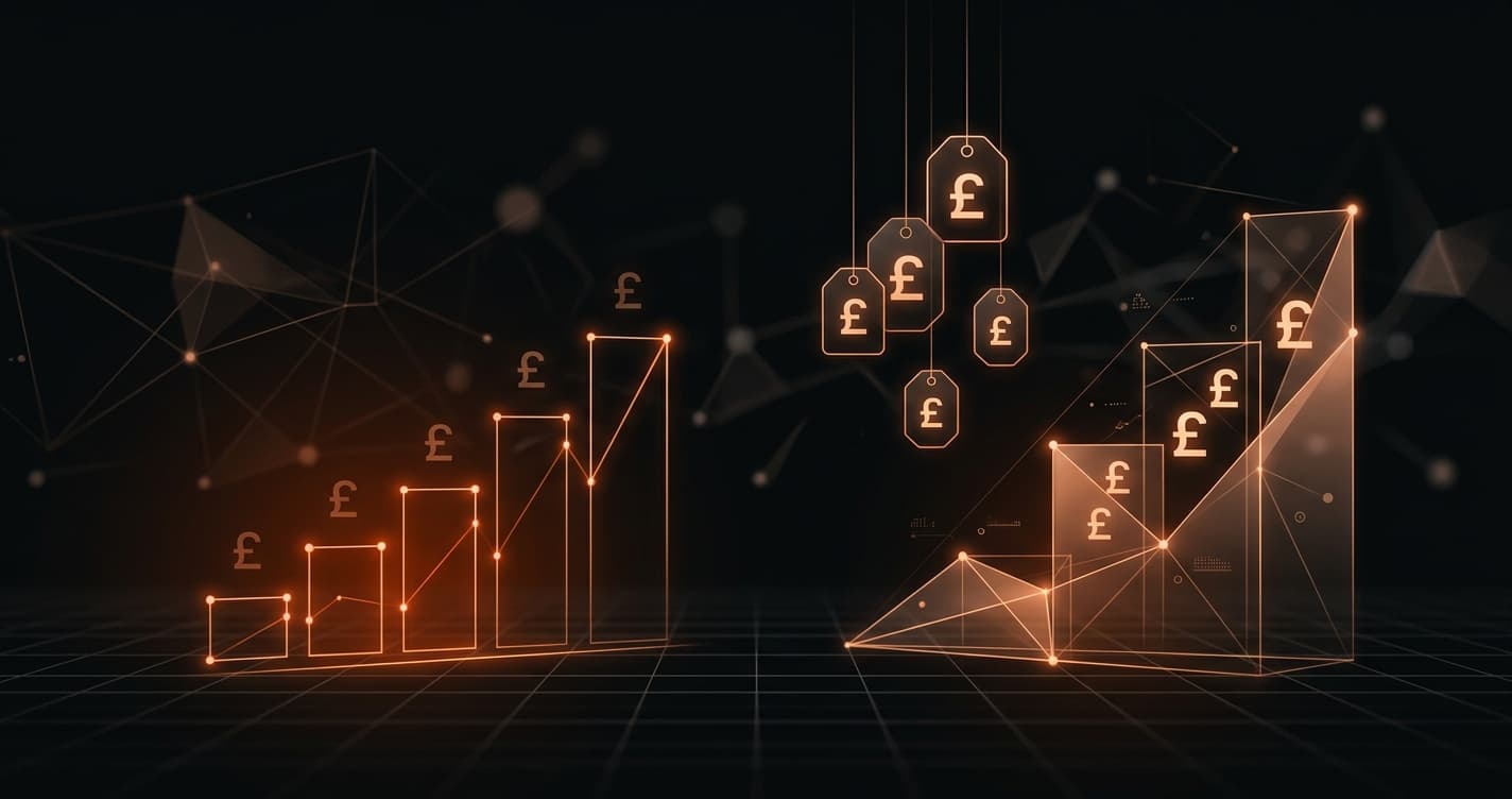 Cost comparison chart for AI implementation services in the UK