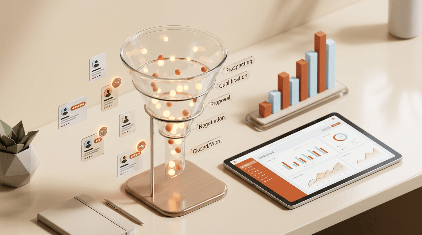 Sales & Leads AI automation illustration